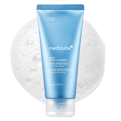 Facial Cleanser Zero Foam Cleanser | Daily Gentle Cleansing Foam for Sensitive Skin | Excess Sebum Control, Hydration, Pore Minimization | Korean Skincare, 4.23 Oz